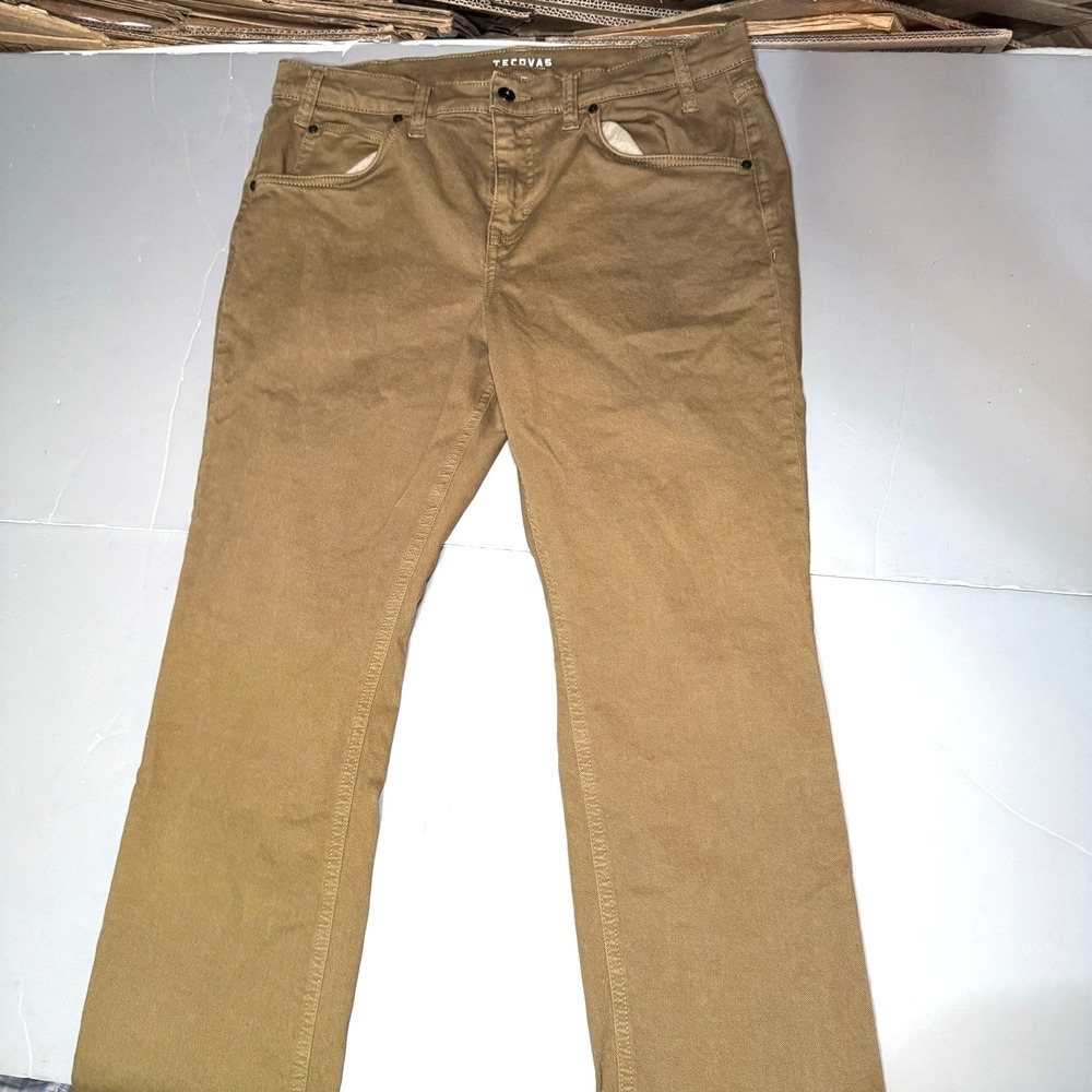Tecovas Everyday Standard Jeans Mens 35 30 Olive Brown Cowboy Western Denim